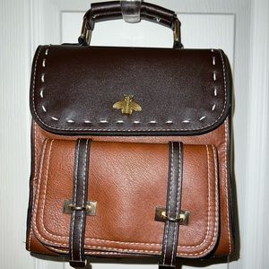 *NWOT* Mini Bee Backpack/Purse Faux Leather
